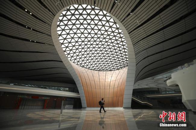 The view inside the terminal of Beijing Daxing International Airport on Wednesday, June 26, 2019. [Photo: China News]