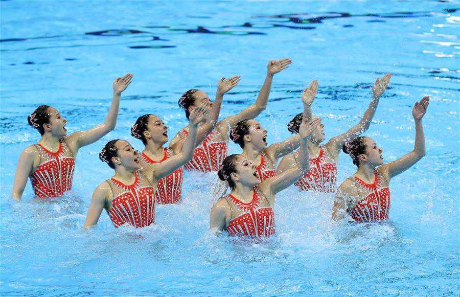 (SP)SOUTH KOREA-GWANGJU-FINA WORLD CHAMPIONSHIPS-ARTISTIC SWIMMING-WOMEN'S TEAM TECHNICAL FINAL