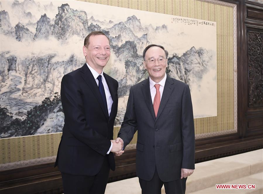 CHINA-BEIJING-WANG QISHAN-FRANCE-DIPLOMATIC COUNSELOR-MEETING (CN)