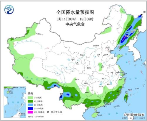 未来三天东北部分地区有强降雨南方大部有高温