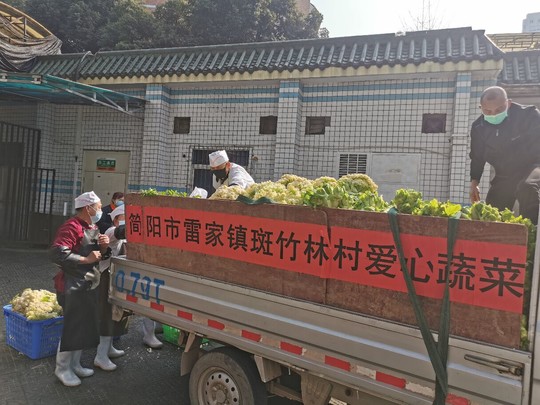 2月10日,四川省建档立卡贫困村简阳市雷家镇斑竹林村的村民们自发行动