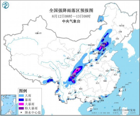 华北东北将有大到暴雨 四川盆地中西部仍有强降水