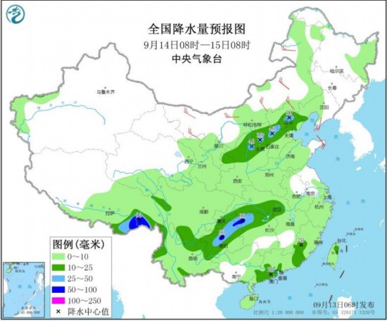 中央气象台:中国中东部大部地区将有明显降雨过程