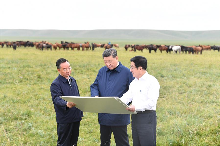 CHINA-GANSU-SHANDAN COUNTY-XI JINPING-INSPECTION (CN)