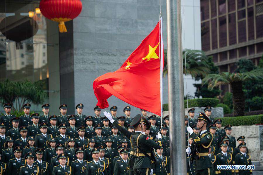 (PRC70Years)CHINA-MACAO-NATIONAL DAY-FLAG RAISING CEREMONY (CN)