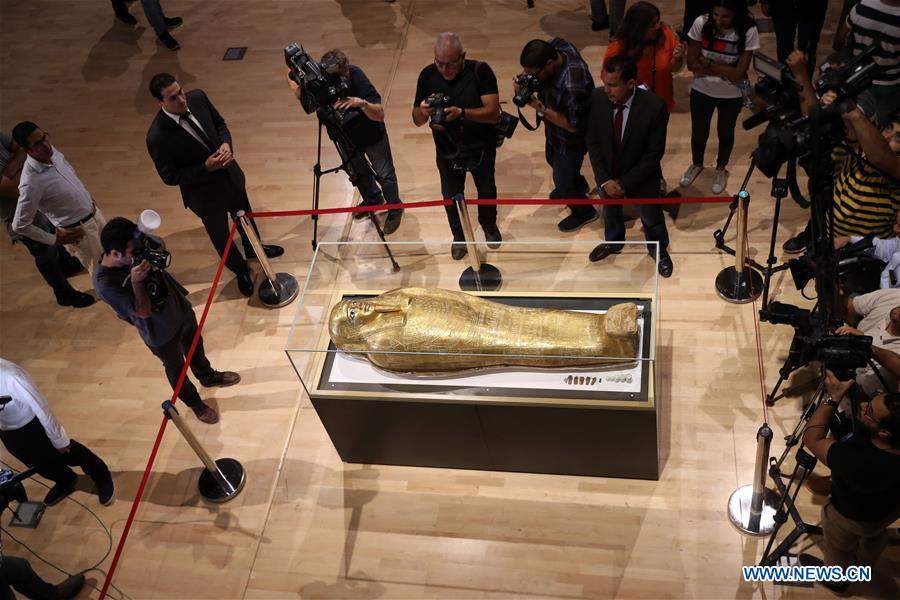 EGYPT-CAIRO-LOOTED COFFIN-RETURN