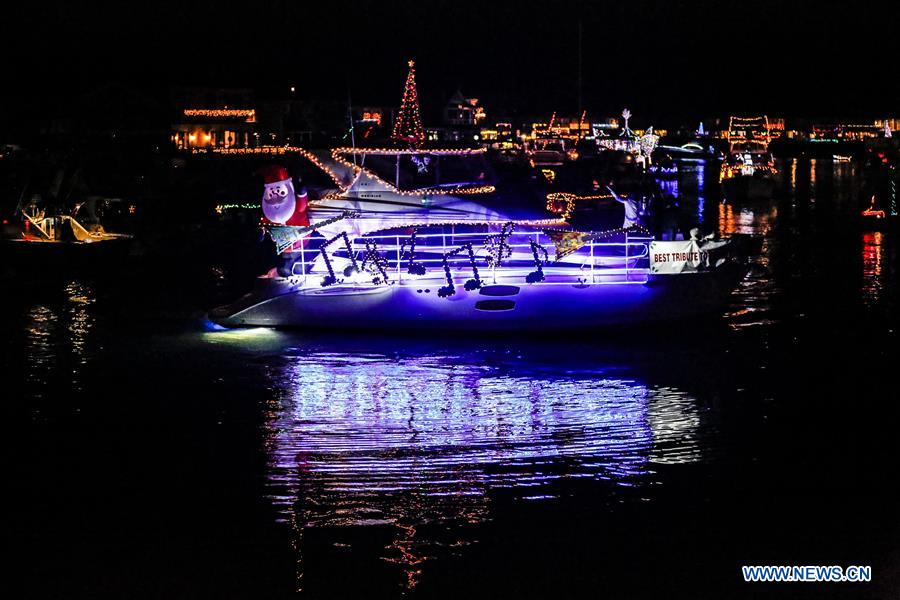 Huntington Harbor Boat Parade held in Huntington Beach, U.S. (3