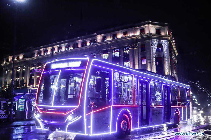 BRAZIL-SAO PAULO-ILLUMINATED BUS