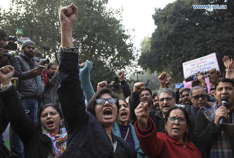 Massive Protests Against New Citizenship Law Continue In New Delhi ...