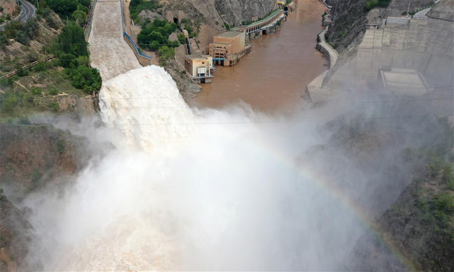 CHINA-GANSU-YELLOW RIVER-RESERVOIRS-FLOOD DISCHARGE (CN)