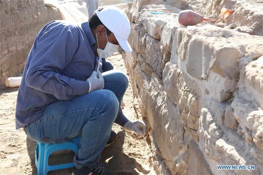 EGYPT-LUXOR-MONTU TEMPLE-CHINA-ARCHEOLOGY-EXCAVATION