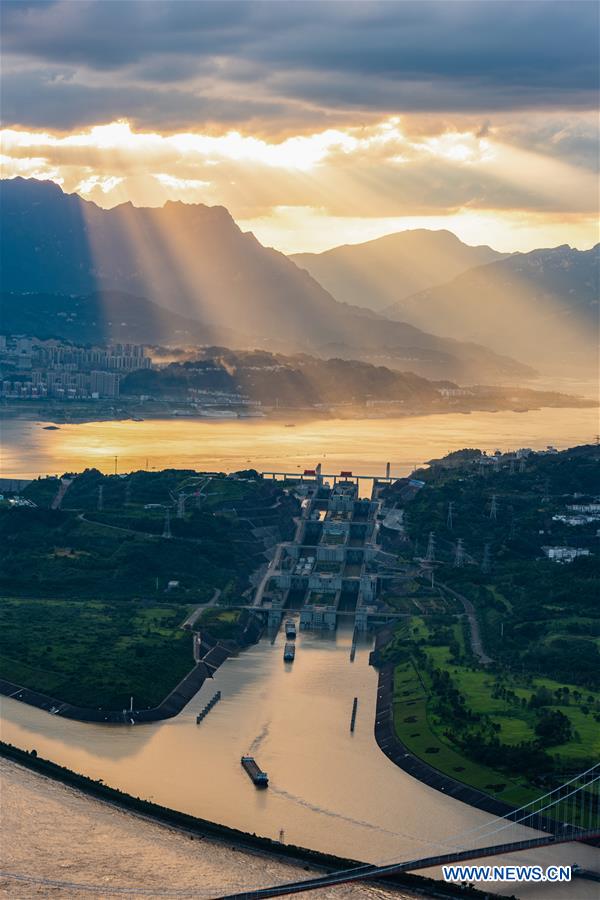 #CHINA-HUBEI-YICHANG-THREE GORGES-SUNSET GLOW(CN)