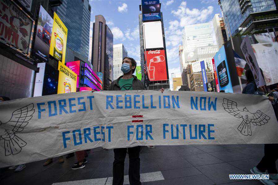 U.S.-NEW YORK-CLIMATE CHANGE-PROTEST