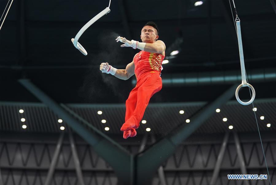 (SP)CHINA-GUANGDONG-ZHAOQING-ARTISTIC GYMNASTICS-CHINESE NATIONAL CHAMPIONSHIPS-RINGS FINAL-MEN(CN)