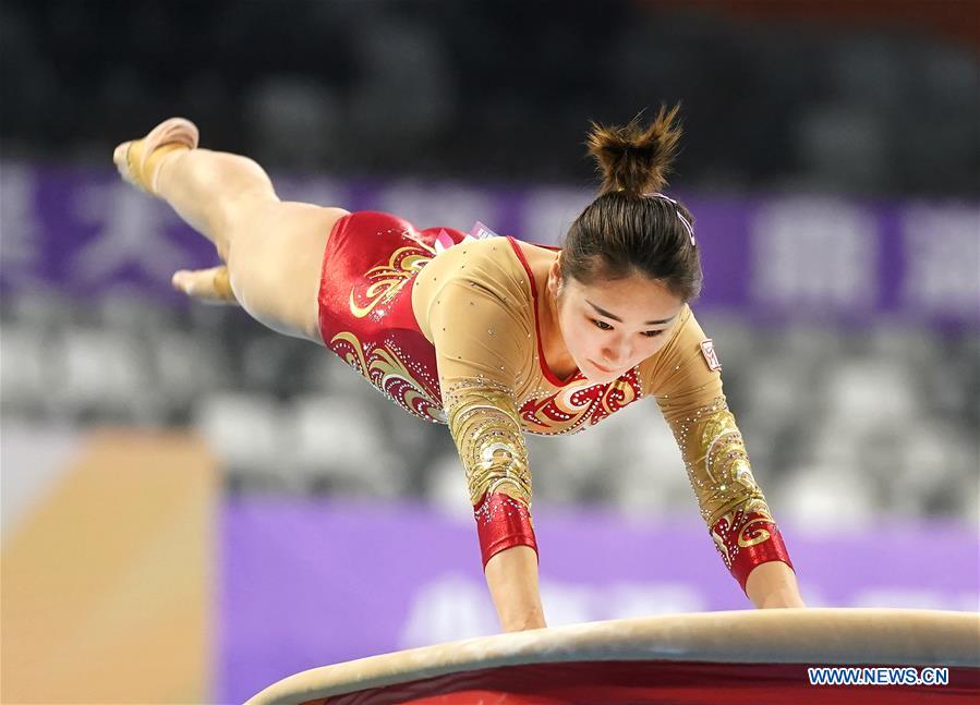 (SP)CHINA-GUANGDONG-ZHAOQING-ARTISTIC GYMNASTICS-CHINESE NATIONAL CHAMPIONSHIPS-VAULT FINAL-WOMEN(CN)