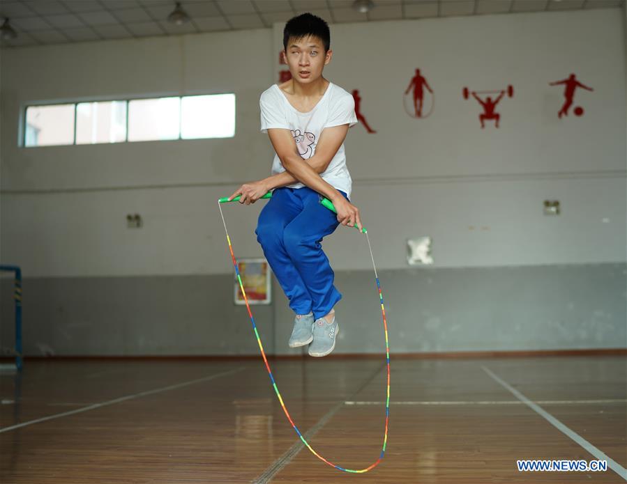 (SP)CHINA-NANCHANG-CHILDREN-VISUAL IMPAIRMENT-ROPE SKIPPING TEAM (CN)