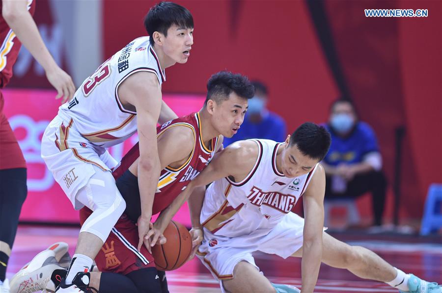 (SP)CHINA-ZHEJIANG-ZHUJI-BASKETBALL-CBA LEAGUE-ZHEJIANG VS SHANXI (CN)