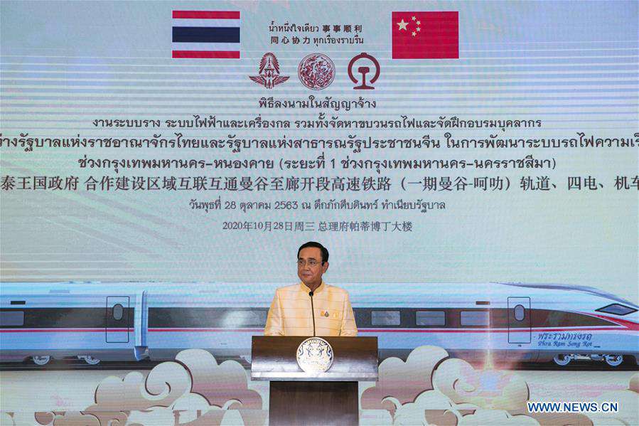 THAILAND-BANGKOK-THAI-CHINESE HIGH-SPEED TRAIN-KEY CONTRACT-SIGNING