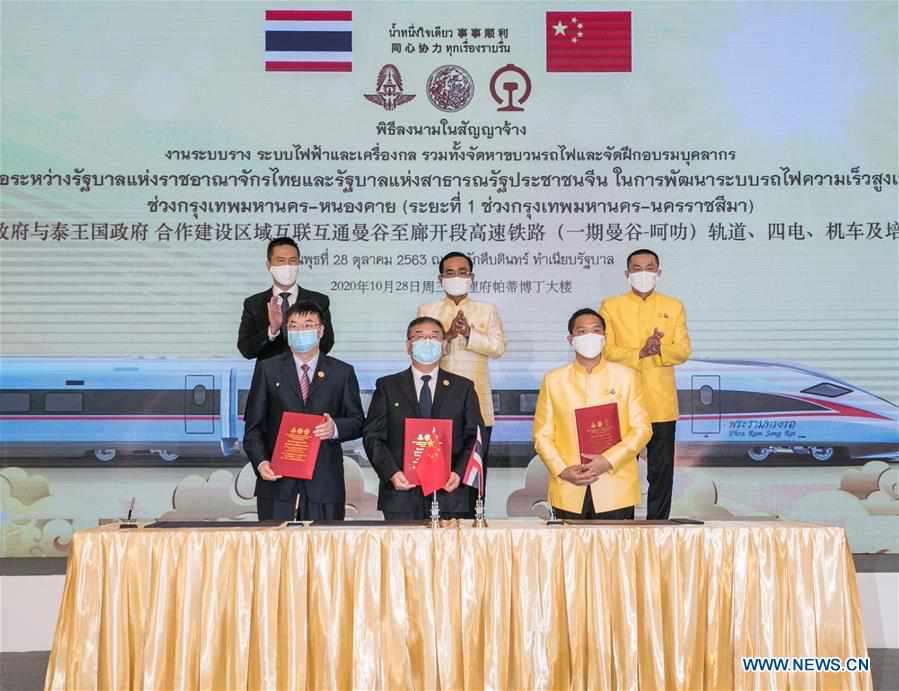 THAILAND-BANGKOK-THAI-CHINESE HIGH-SPEED TRAIN-KEY CONTRACT-SIGNING