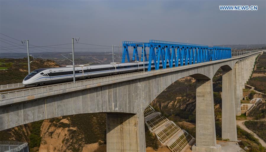 #CHINA-SHAANXI-XI'AN-YINCHUAN-HIGH-SPEED RAILWAY-TRIAL OPERATION (CN)