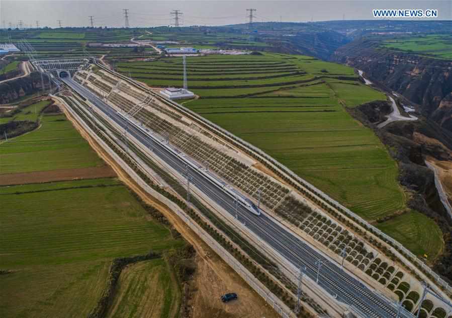 #CHINA-SHAANXI-XI'AN-YINCHUAN-HIGH-SPEED RAILWAY-TRIAL OPERATION (CN)