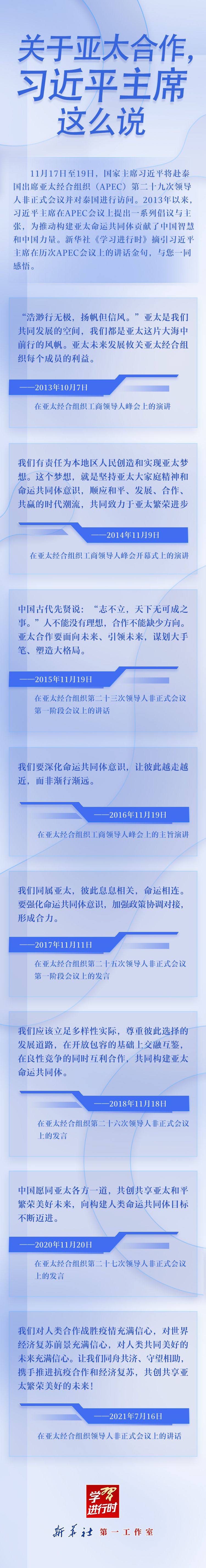 学习进行时丨关于亚太合作，习近平主席这么说