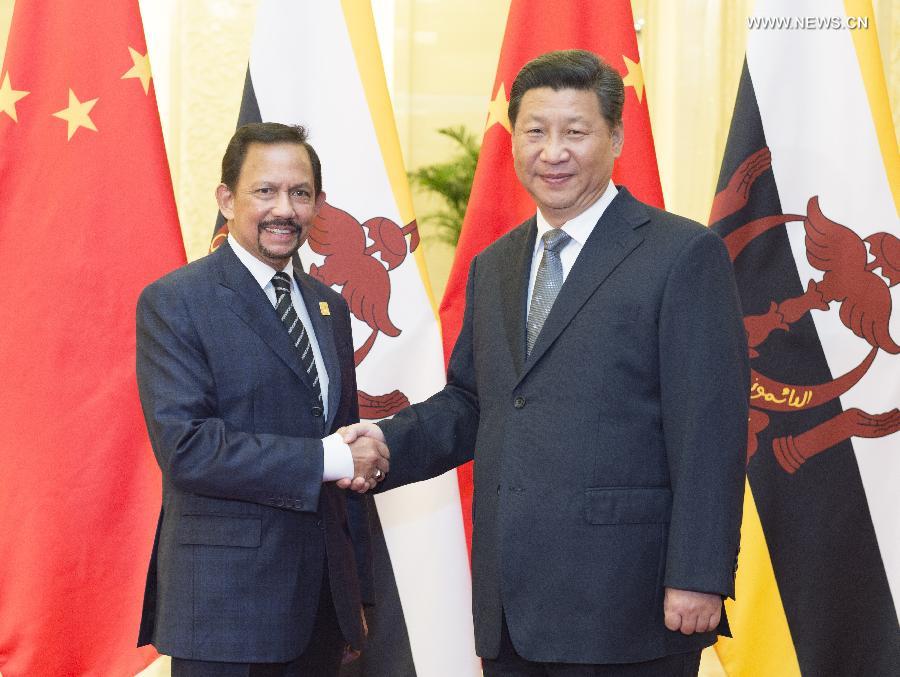 CHINA-BEIJING-XI JINPING-BRUNEI-HASSANAL BOLKIAH-MEETING (CN)