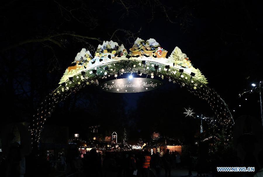 Photo taken on Nov. 24, 2014 shows Hyde Park Winter Wonderland in London, Britain. 