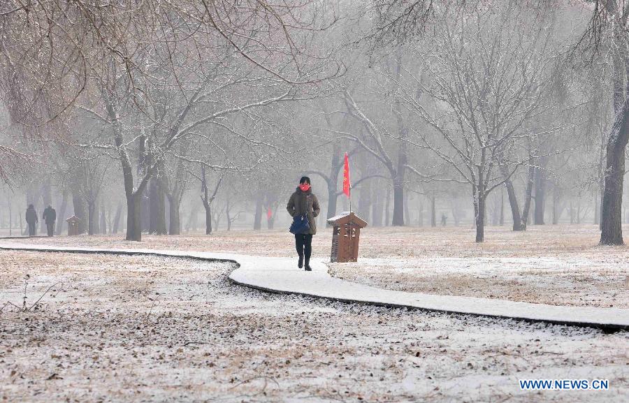 Chengde witnessed the first snowfall this year on Wednesday.