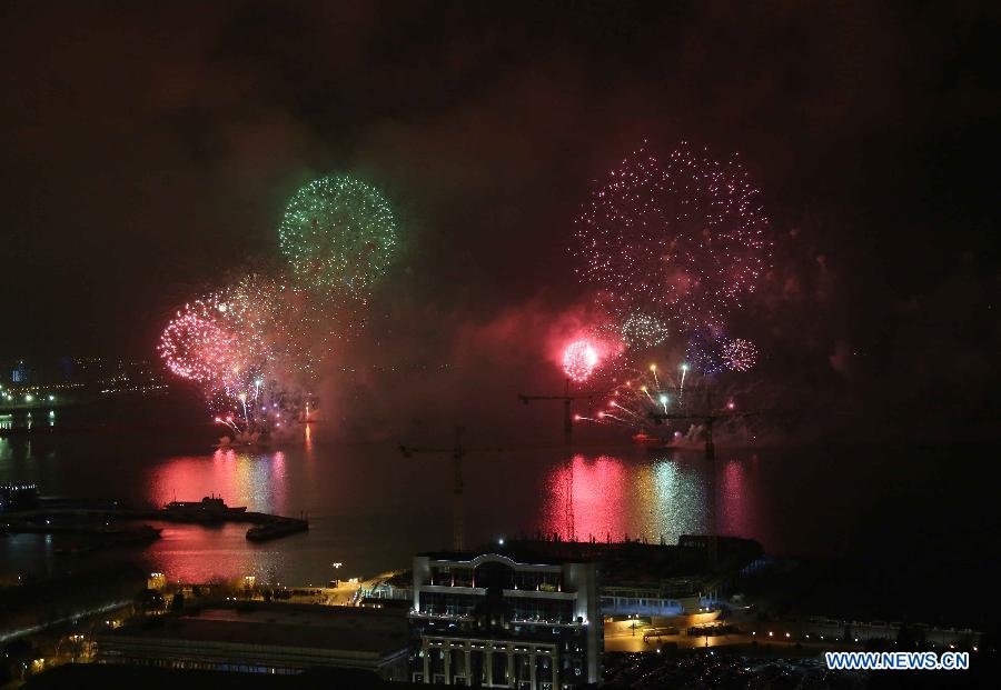 AZERBAIJAN-BAKU-NEW YEAR-FIREWORKS