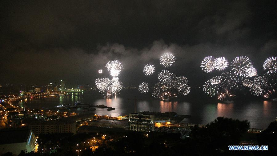 AZERBAIJAN-BAKU-NEW YEAR-FIREWORKS