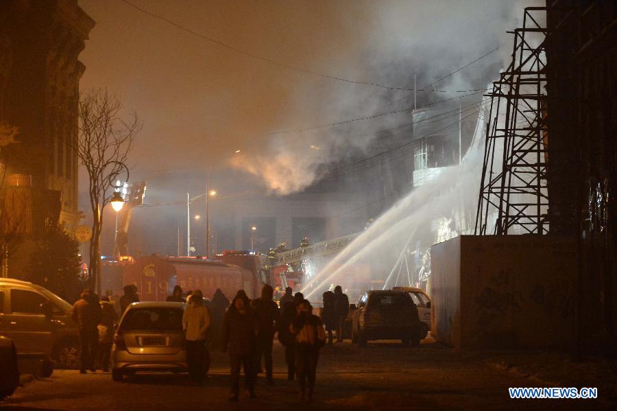 CHINA-HEILONGJIANG-HARBIN-WAREHOUSE-FIRE-COLLAPSE-CASUALTIES (CN)