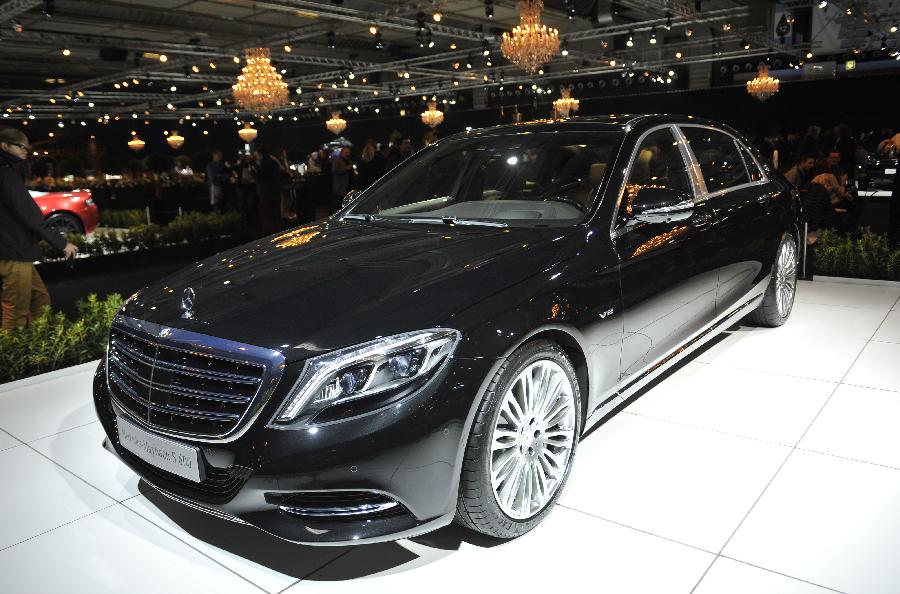 Photo taken on Jan. 23, 2015 shows a Mercedes-Maybach S 600 at Brussels Motor Show in Brussels, Belgium.