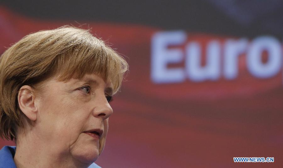 German Chancellor Angela Merkel attends a press conference in Brussels, Belgium, on March 4, 2015.