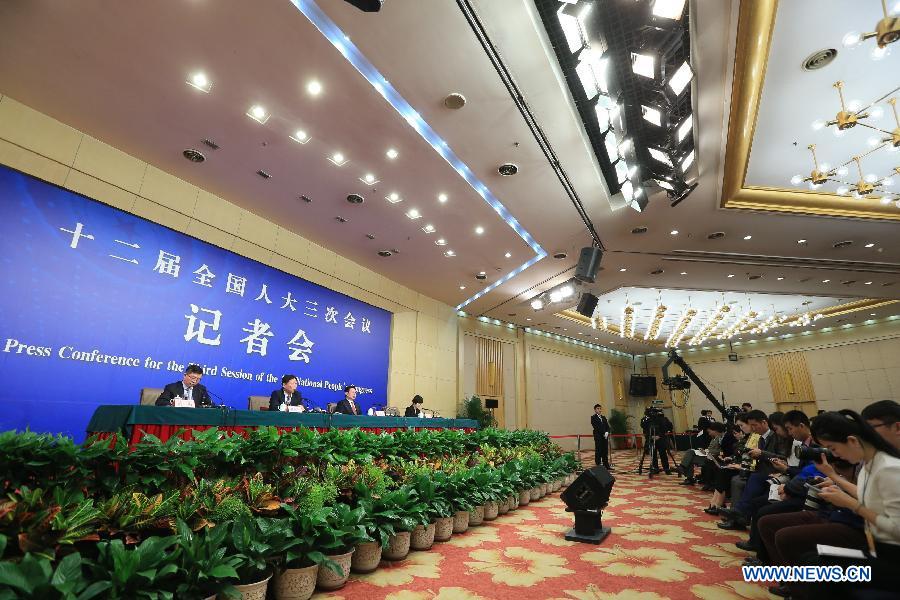 (TWO SESSIONS) CHINA-BEIJING-NPC-PRESS CONFERENCE-YIN WEIMIN (CN)