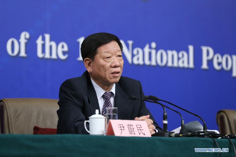 (TWO SESSIONS) CHINA-BEIJING-NPC-PRESS CONFERENCE-YIN WEIMIN (CN)