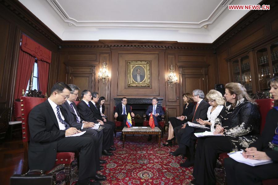 COLOMBIA-BOGOTA-CHINESE PREMIER-TALKS