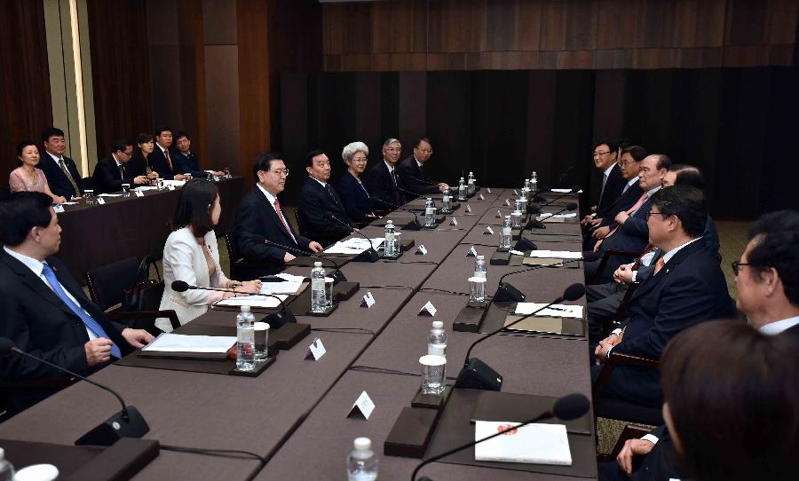 SOUTH KOREA-CHINA-ZHANG DEJIANG-MEETING 