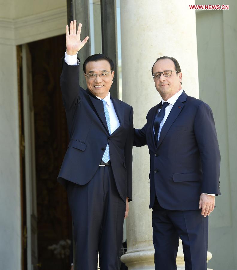 FRANCE-CHINESE PREMIER-MEETING