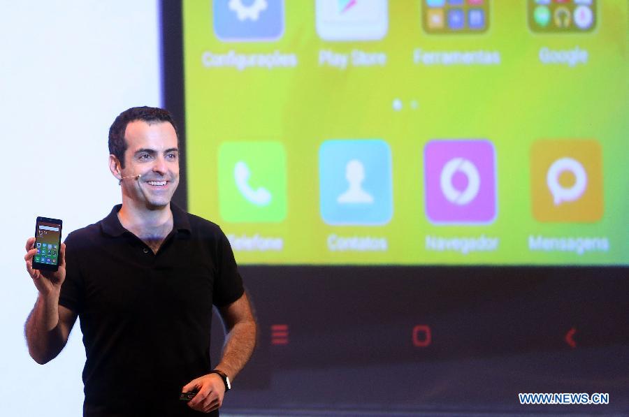 Xiaomi International Vice President Hugo Barra addresses the launch ceremony of Chinese smartphone manufacturer Xiaomi's operation in Brazil, in Sao Paulo June 30, 2015. 