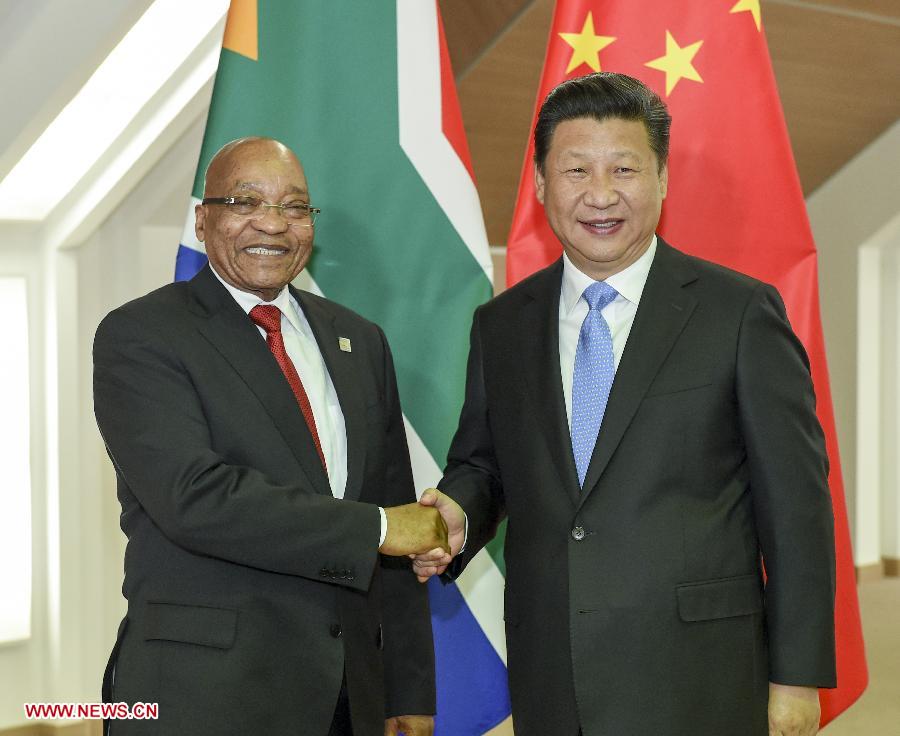 RUSSIA-UFA-CHINA-XI JINPING-JACOB ZUMA-MEETING 