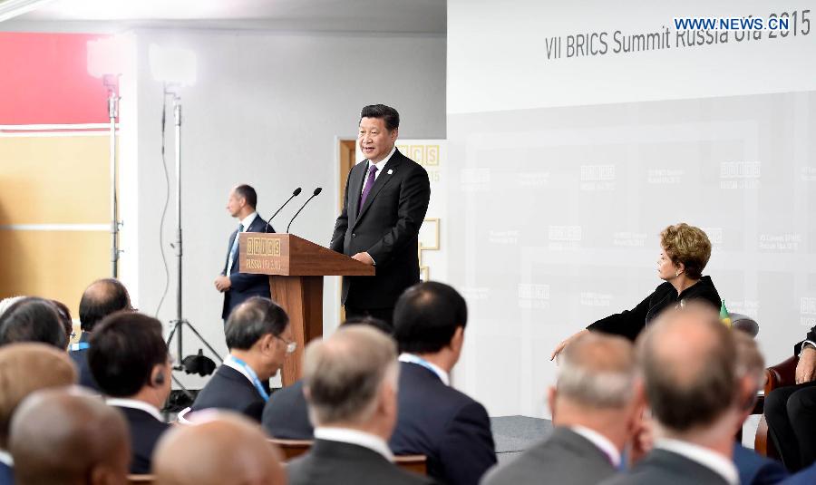 RUSSIA-UFA-XI JINPING-BRICS BUSINESS COUNCIL