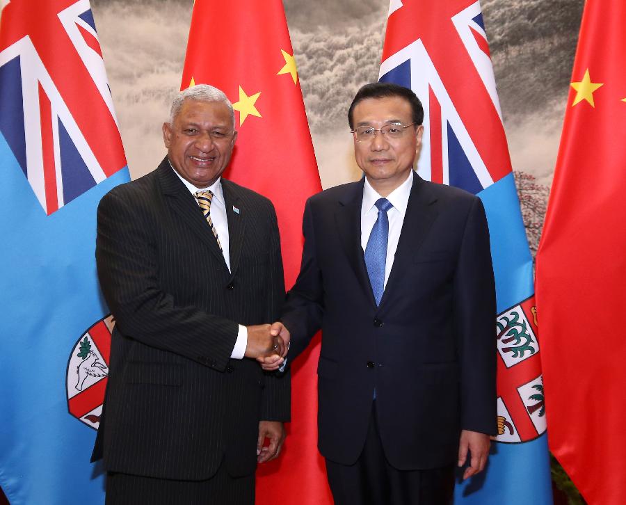 CHINA-FIJI-LI KEQIANG-BAINIMARAMA-MEET (CN)