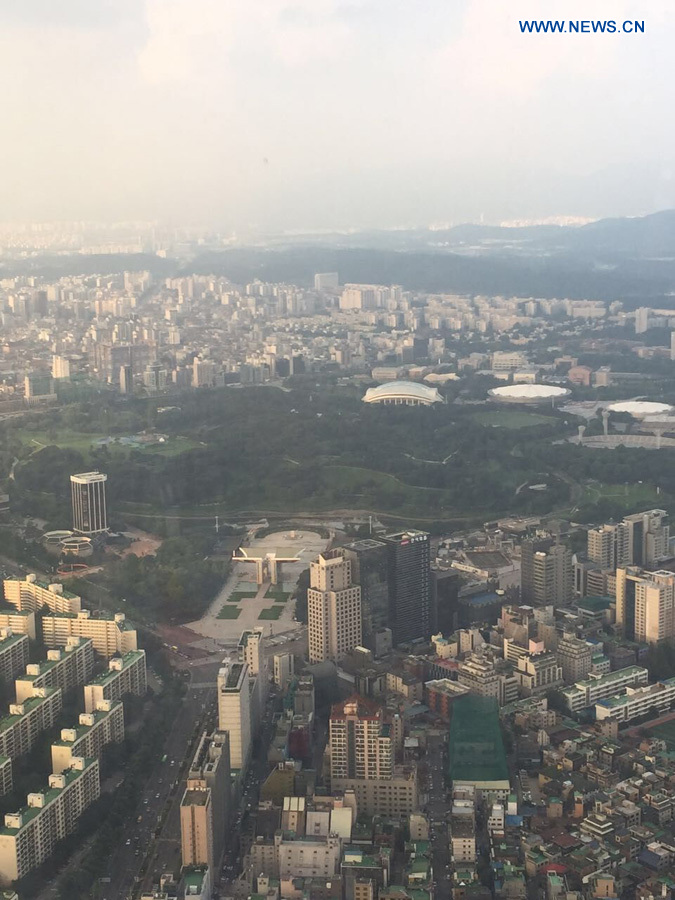 The highest building in Korea Lotte World Tower is under construction. Once completed, it will rank as the sixth highest tower worldwide.