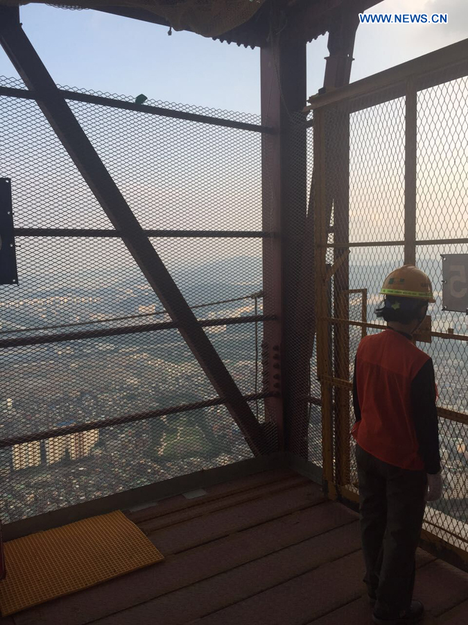 The highest building in Korea Lotte World Tower is under construction. Once completed, it will rank as the sixth highest tower worldwide.