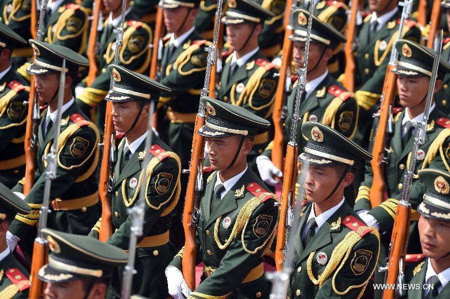 CHINA-BEIJING-70TH ANNIVERSARY-ESCORT OF THE NATIONAL FLAG OF CHINA-PARADE TRAINING(CN)