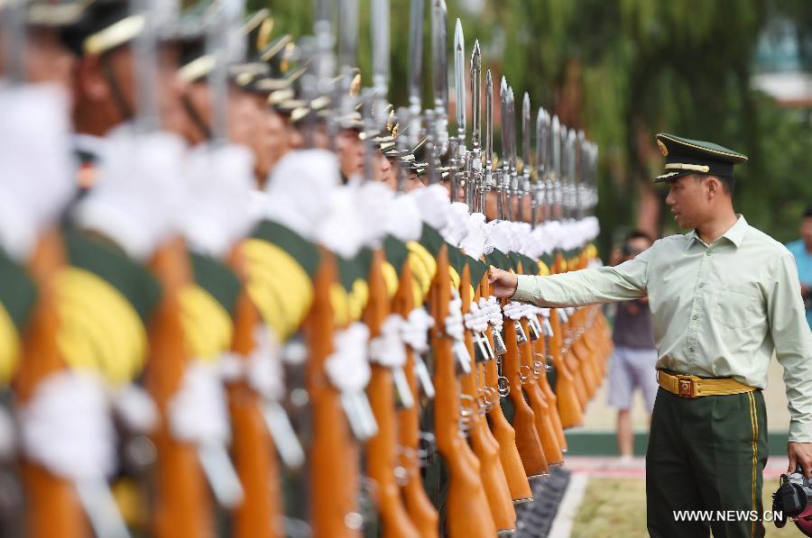 CHINA-BEIJING-70TH ANNIVERSARY-ESCORT OF THE NATIONAL FLAG OF CHINA-PARADE TRAINING(CN)