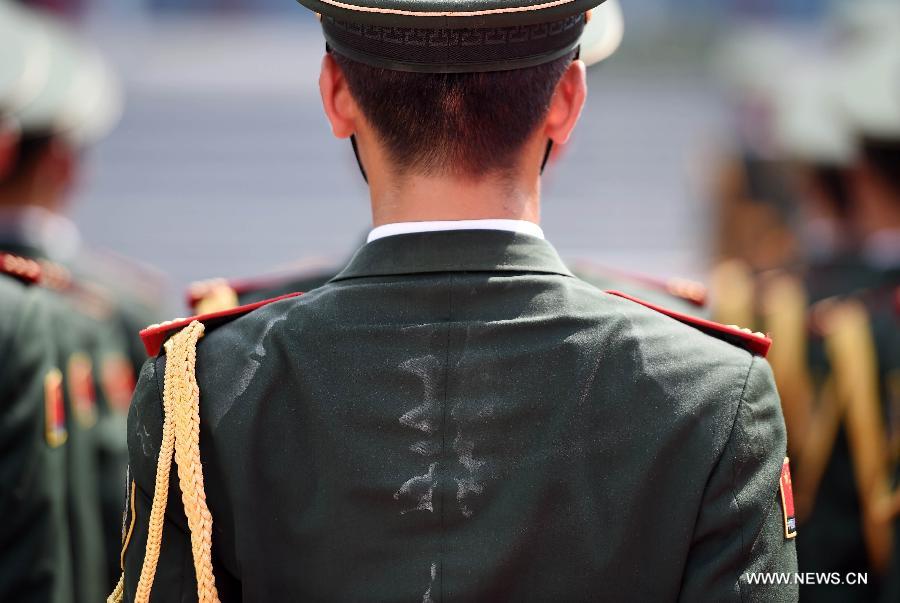 CHINA-BEIJING-70TH ANNIVERSARY-ESCORT OF THE NATIONAL FLAG OF CHINA-PARADE TRAINING(CN)