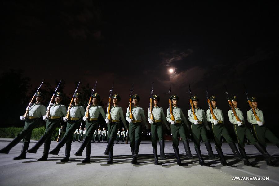 #CHINA-BEIJING-70TH ANNIVERSARY-ESCORT OF THE NATIONAL FLAG OF CHINA-PARADE TRAINING(CN*)