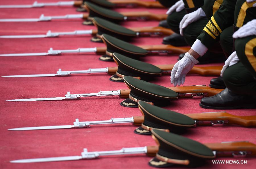 CHINA-BEIJING-70TH ANNIVERSARY-ESCORT OF THE NATIONAL FLAG OF CHINA-PARADE TRAINING(CN)